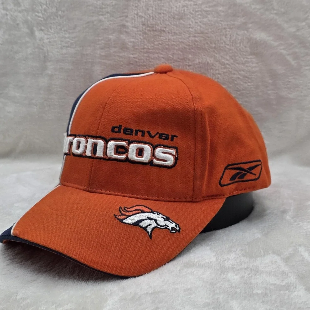 Denver Broncos Hat Cap Strap Back Mens One Size‎ Orange Blue NFL Football Reebok